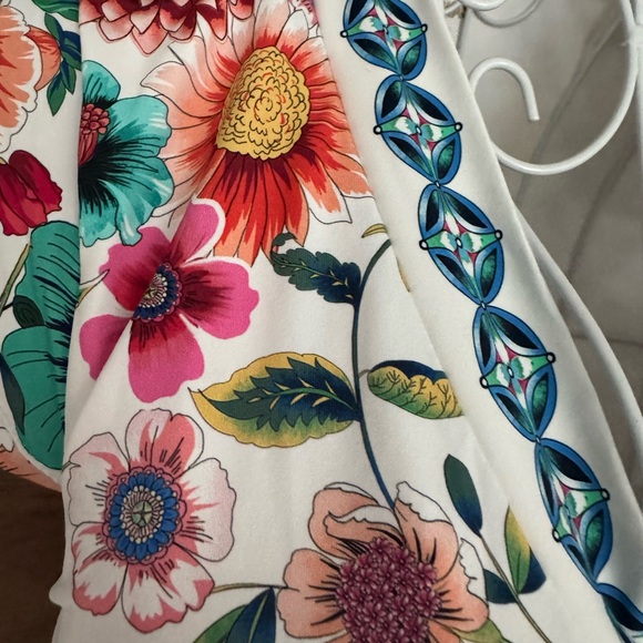 Johnny Was Mirror Palace Tankini Wrap Swim Top Beach Floral Sz M - Picture 6 of 13